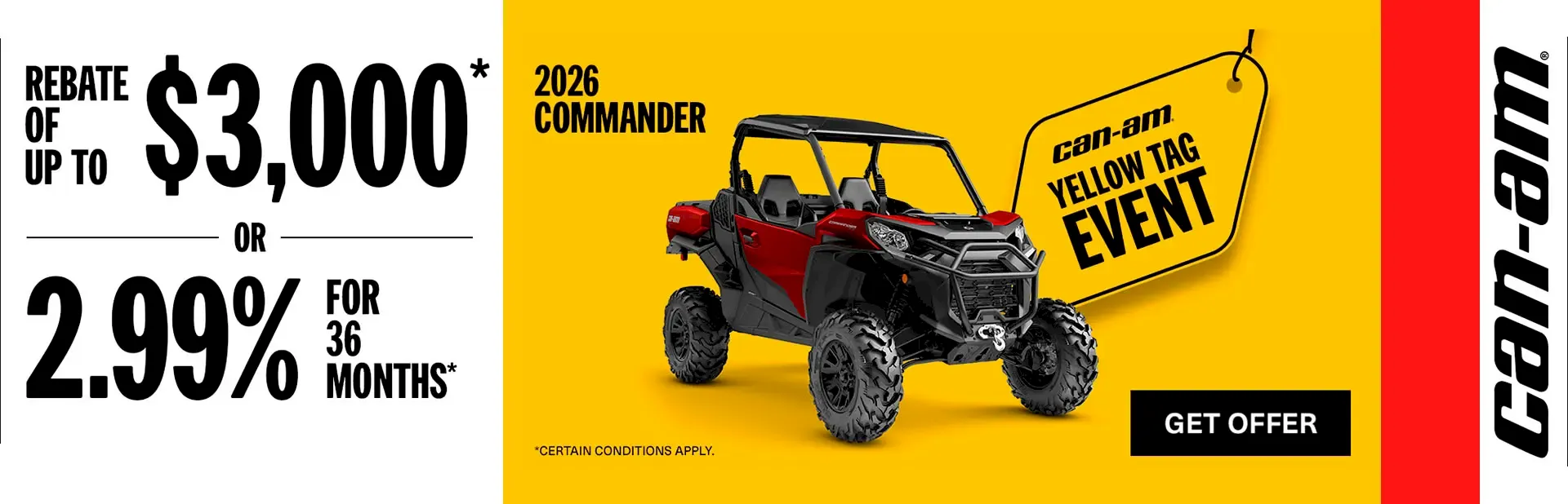Read more about the article Save up to $3,000 or 2.99% for 36 months on select 2026 Commander