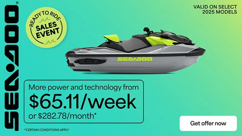 You are currently viewing Sea-Doo – Make it yours from $65.11/week and experience the most powerful engine and advanced technology. *$282.78/month valid on select 2025 models