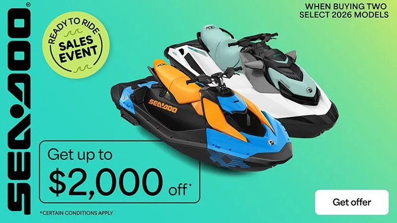 You are currently viewing Sea-Doo – Get up to $2,000 off when buying two select 2026 PWC models