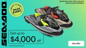 Read more about the article Sea-Doo – Get up to $4,000 off when buying two select 2024 & 2025 PWC models