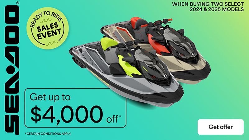 You are currently viewing Sea-Doo – Get up to $4,000 off when buying two select 2024 & 2025 PWC models
