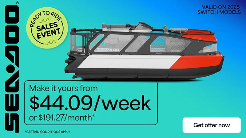 You are currently viewing Sea-Doo – Make it yours from $44.09 / week or $191.27 / month valid on select 2025 Switch models
