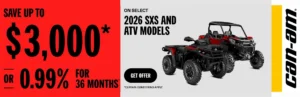 Read more about the article Save up to $3,000 or 0,99% for 36 months on select 2026 SXS and ATV models