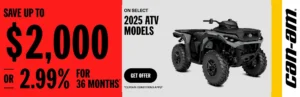 Read more about the article Save up to $2,000 or 2.99% for 36 months on select 2025 ATV models